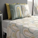 ATELIER DU COTON Parure de drap 100% coton 57fils colizé. Coloris disponibles : Beige