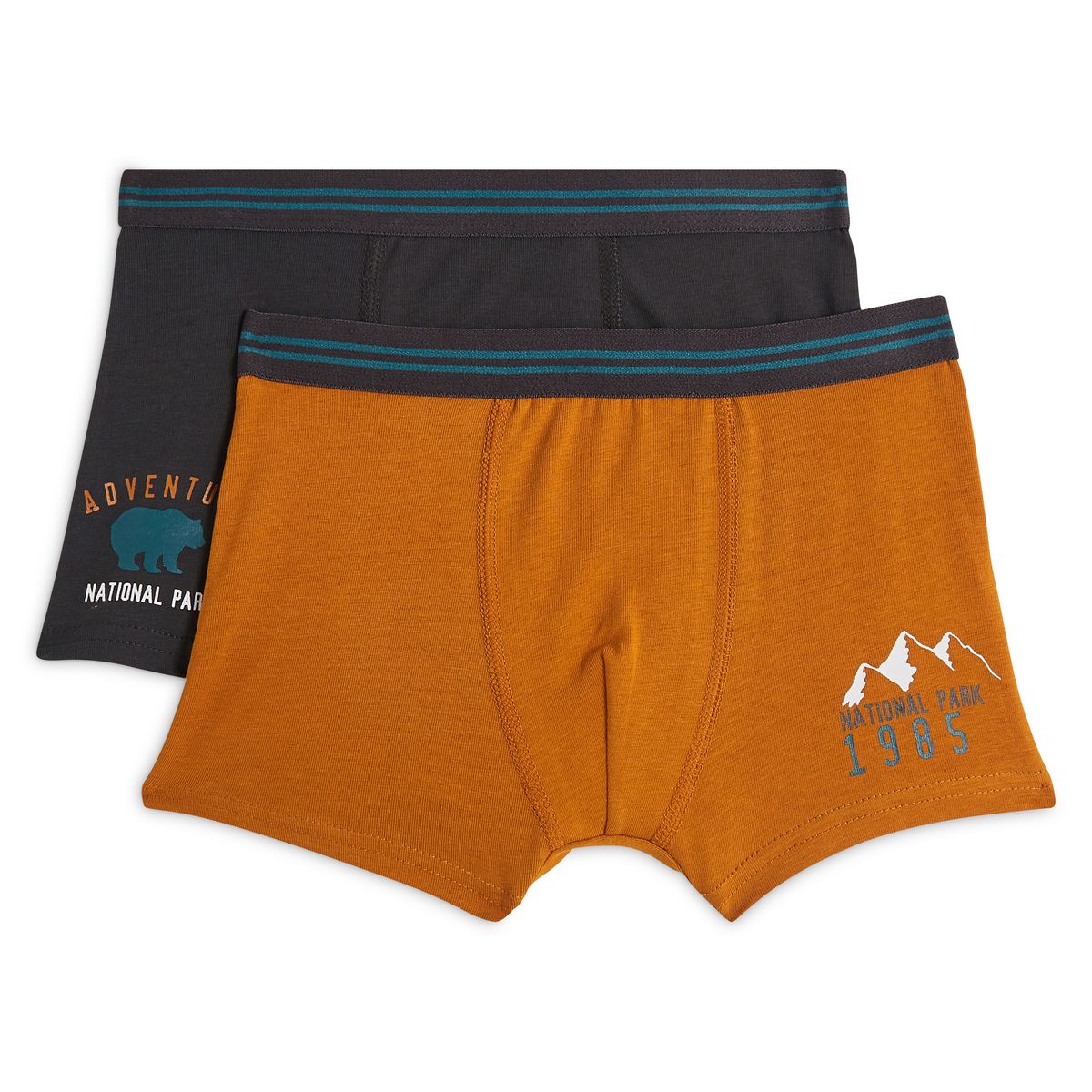 INEXTENSO Lot de 2 boxers ours garçon