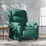 Voir la diapositive 1 : VIDAXL Fauteuil de massage inclinable electrique Vert fonce Tissu