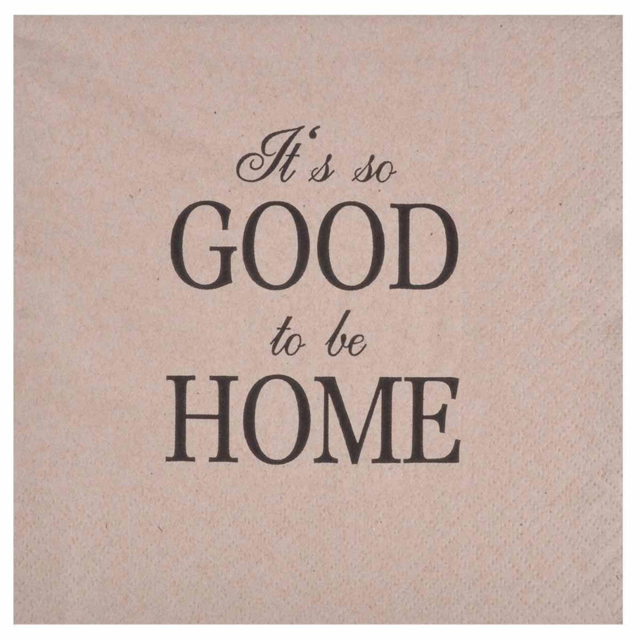 HOMEA Lot de 20 serviettes en papier  home  33x33cm naturel
