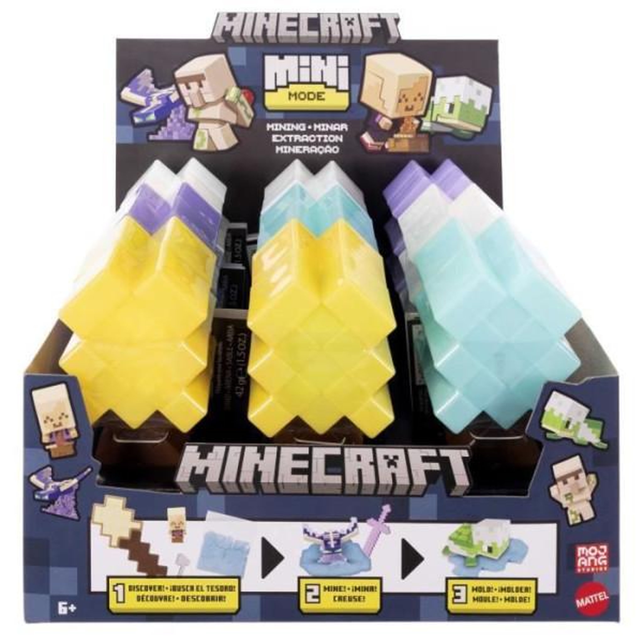 MATTEL Minecraft-Mini-Tetes Modulables - Assortiment de figurines - Minecraft - HTK99 (modele aléatoire)