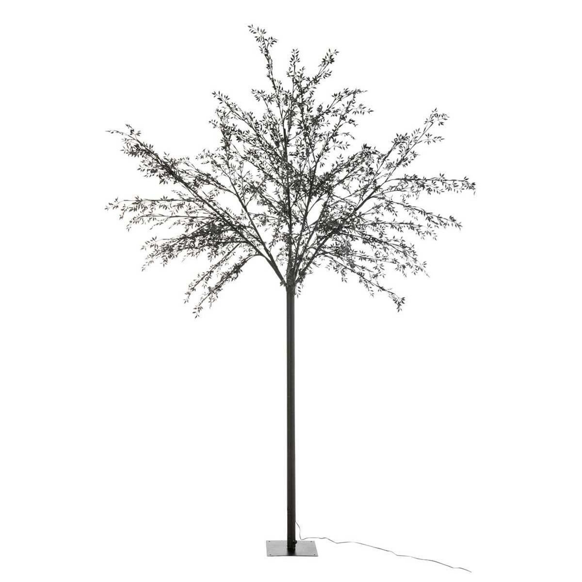 Paris Prix Arbre Décoratif Led  Feuilles Paillettes  250cm Noir