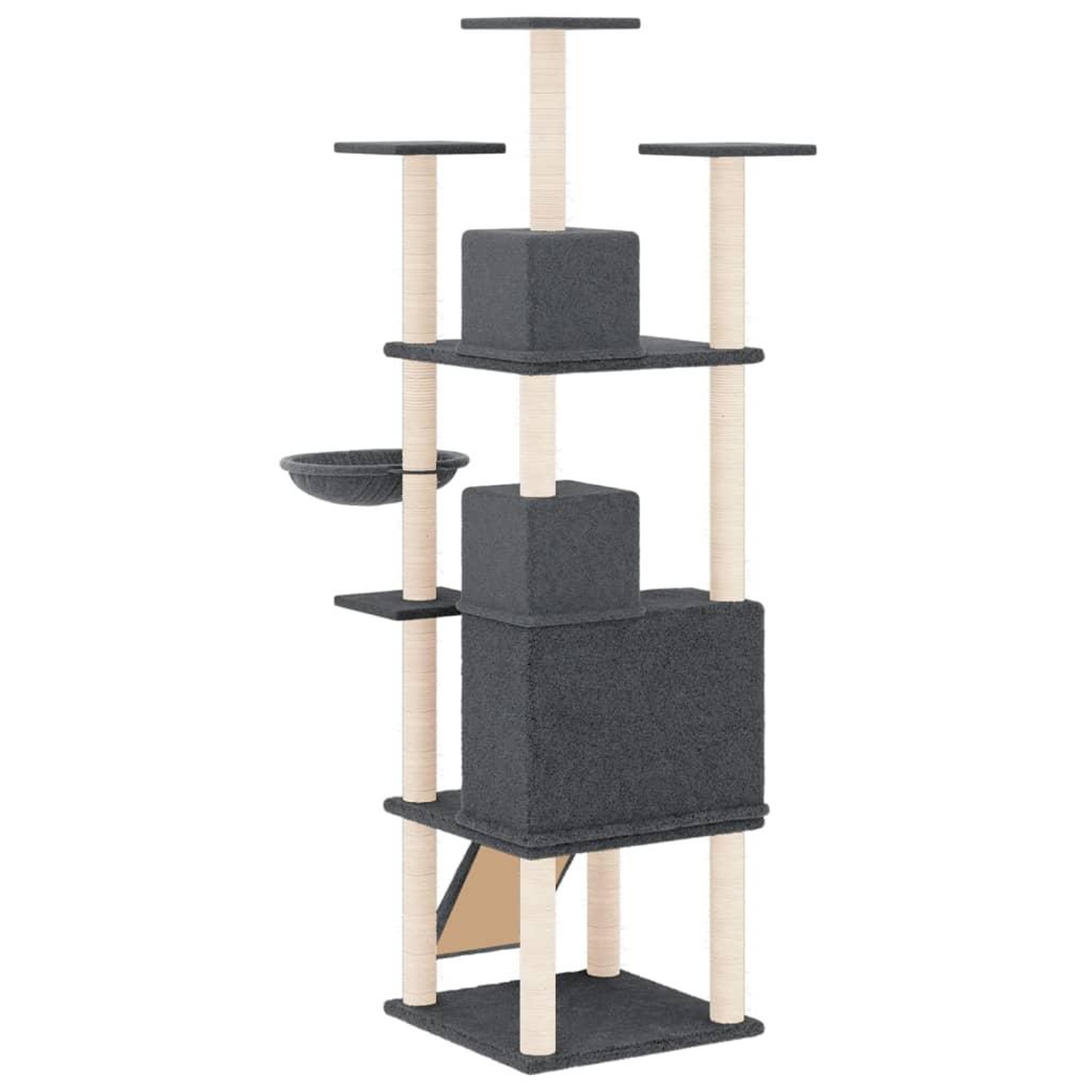 Voir la diapositive 5 : VIDAXL Arbre a chat avec griffoirs en sisal Gris fonce 175 cm
