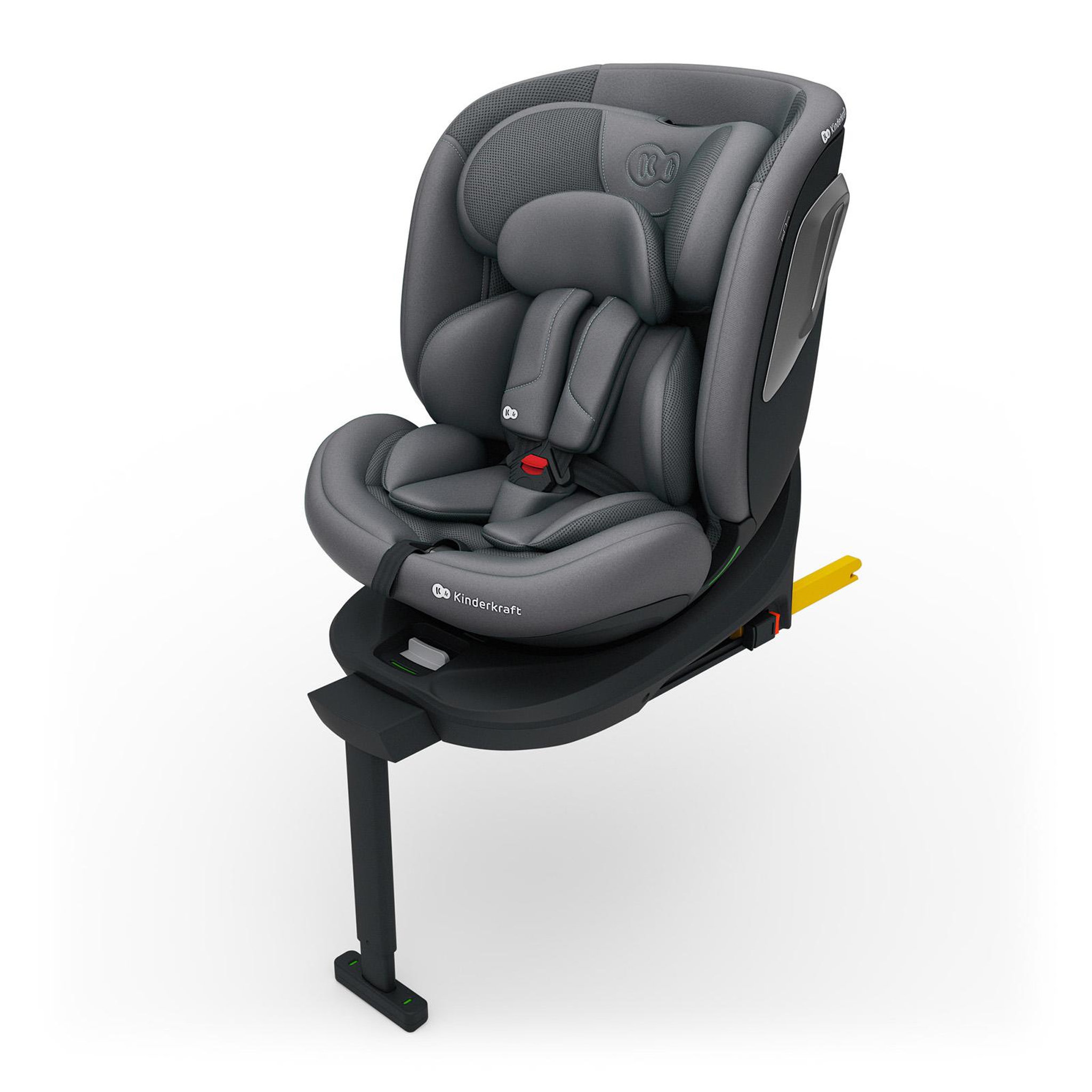 KINDERKRAFT Kinderkraft I-360 2 PLUS, siège auto 4 en 1, 40-150 cm, installation ISOFIX facile, 5 positions d'assise, de 0 à 36 kg, EASY SPIN 360° pour un chargement et un déchargement faciles, Gris