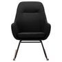 Voir la diapositive 3 : VIDAXL Chaise à bascule Noir Tissu