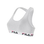 FILA Brassiere coton femme FU6042 Uni. Coloris disponibles : Gris