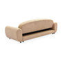 Voir la diapositive 3 : Paris Prix Canapé Convertible 3 Places en Velours  Buddy  234cm Beige