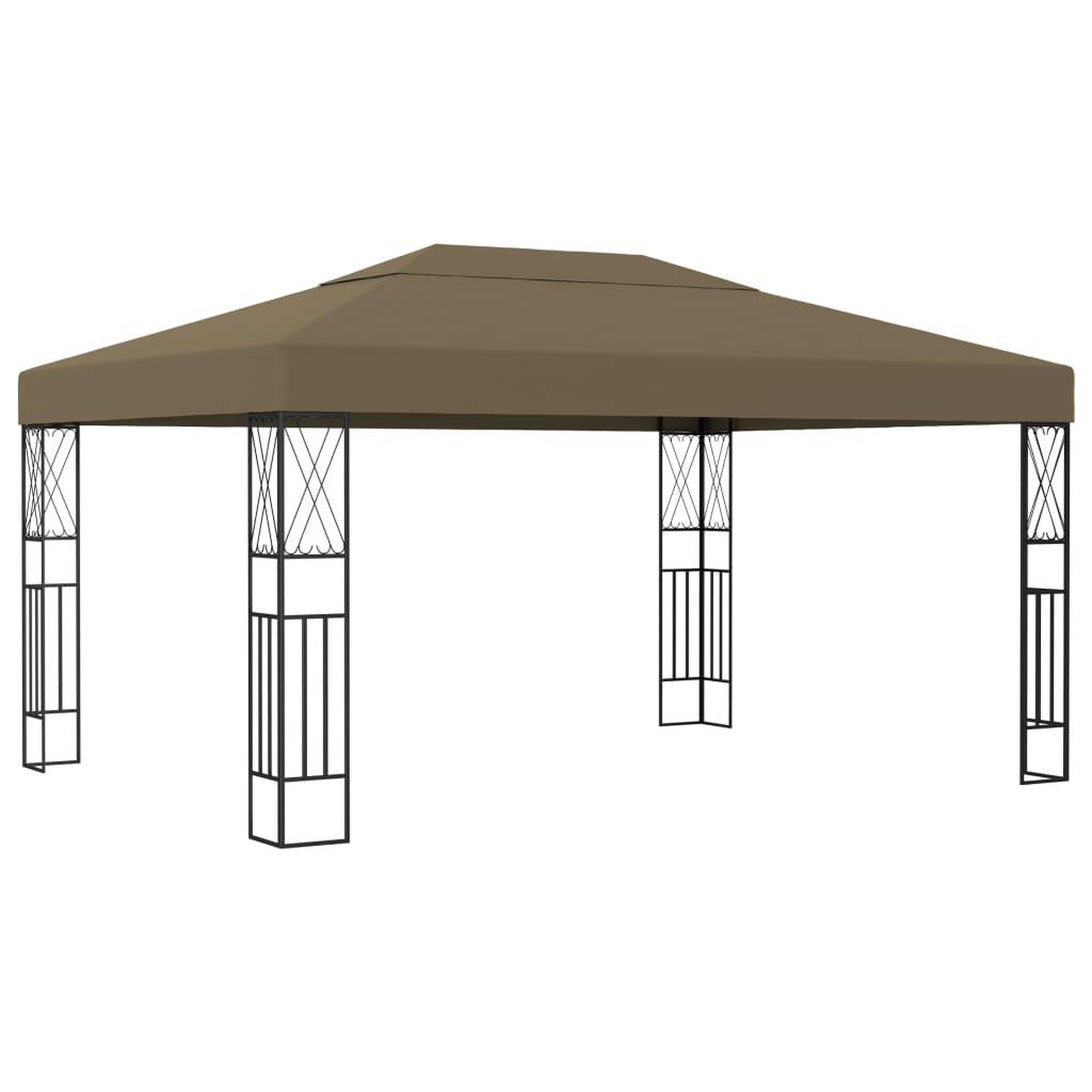 VIDAXL Tonnelle 3x4 m taupe tissu