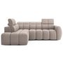 Voir la diapositive 4 : BEST MOBILIER Basile - canapé d'angle gauche 4 places assise extensible électrique avec coffre en tissu texturé