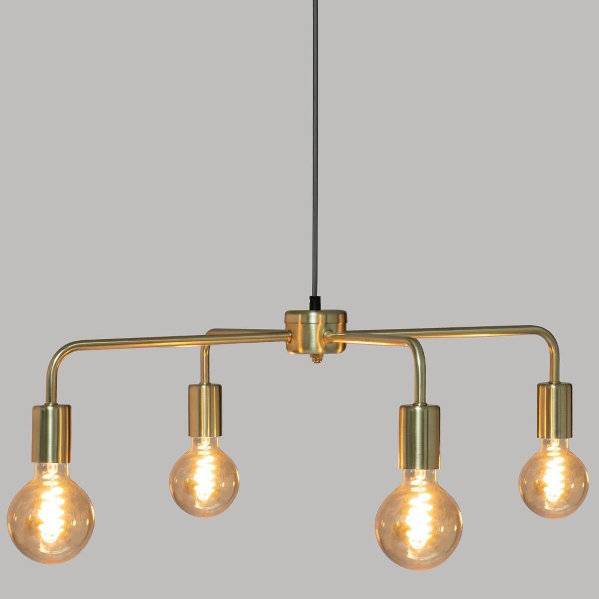 ATMOSPHERA Lampe Suspension 4 Têtes Design  Teve  69cm Or