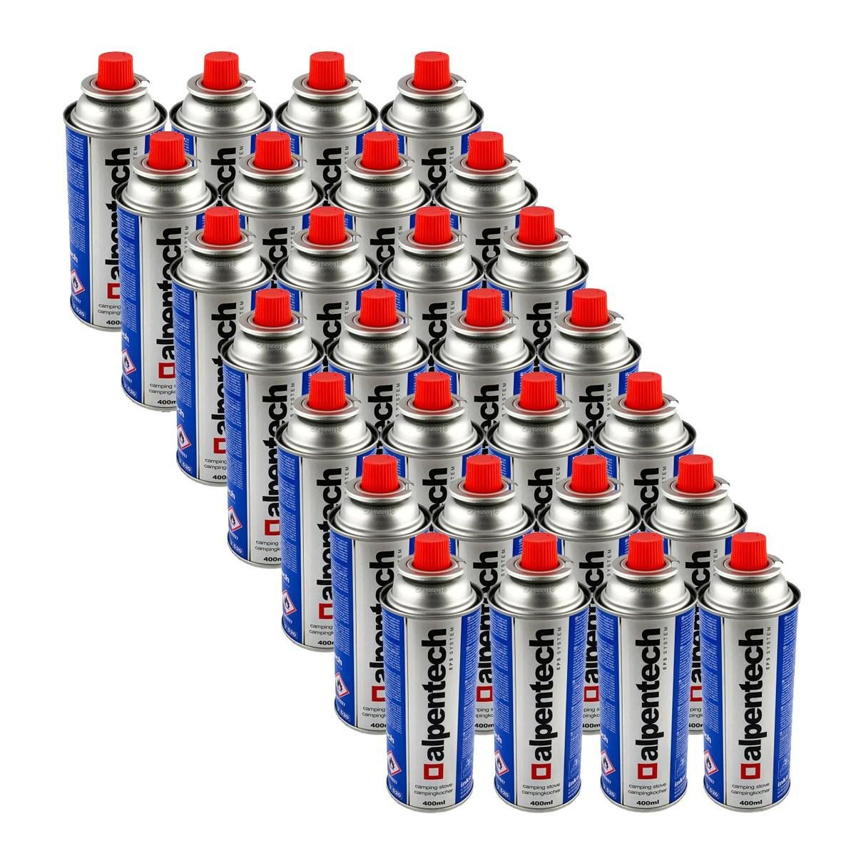 ALPENTECH Pack de 28 Cartouches de gaz 250g Butane Bouteille de gaz Camping Réchaud Désherbeur ALPENTECH