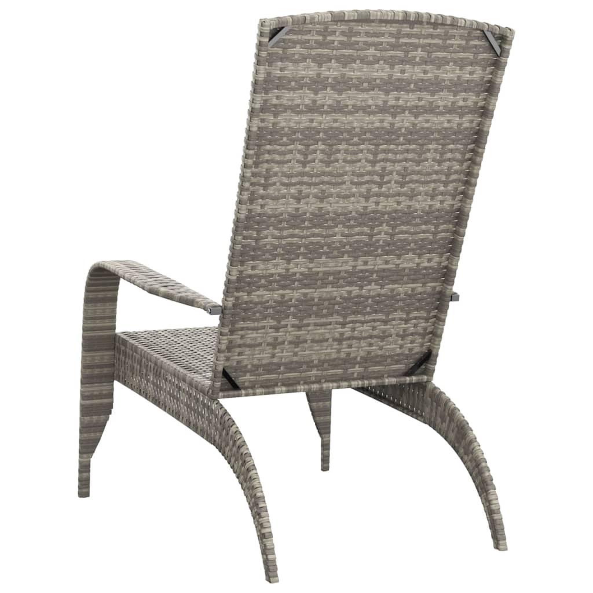 Voir la diapositive 5 : VIDAXL Chaise de jardin Adirondack Gris Resine tressee
