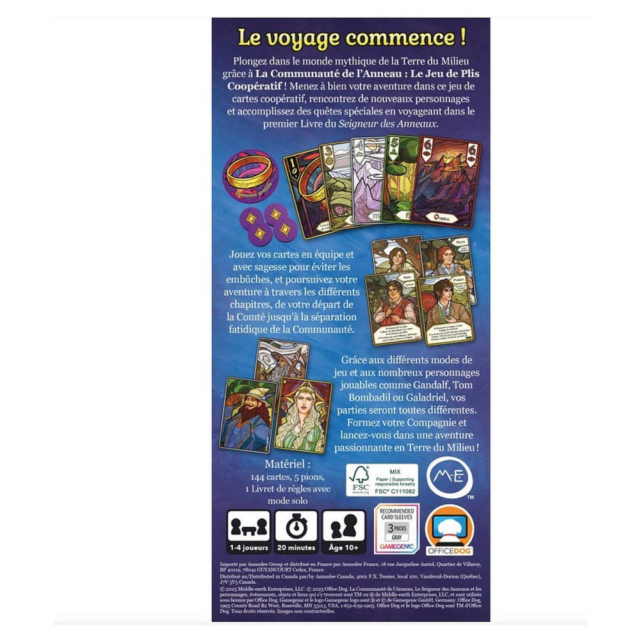 Voir la diapositive 3 : NOVALIS La communaute de l anneau - jeu de plis cooperatif