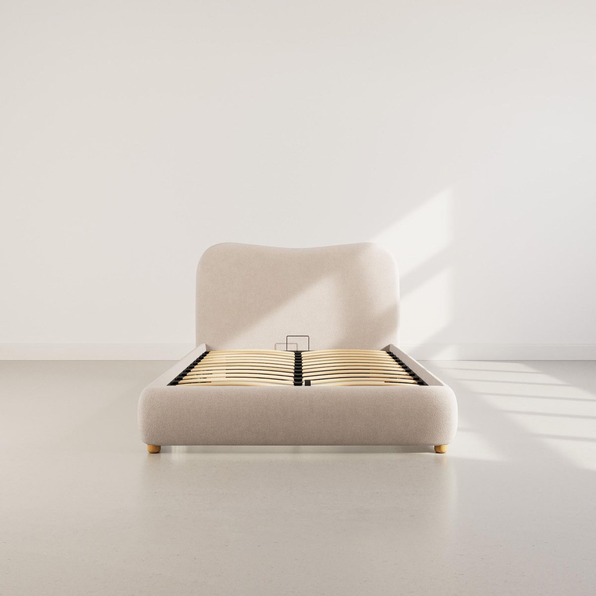 BEST MOBILIER Hugo - lit coffre - 160x200 cm - en velours texturé