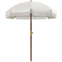 Voir la diapositive 1 : OUTSUNNY Parasol droit de plage jardin style bohème à franges UV40+ crème
