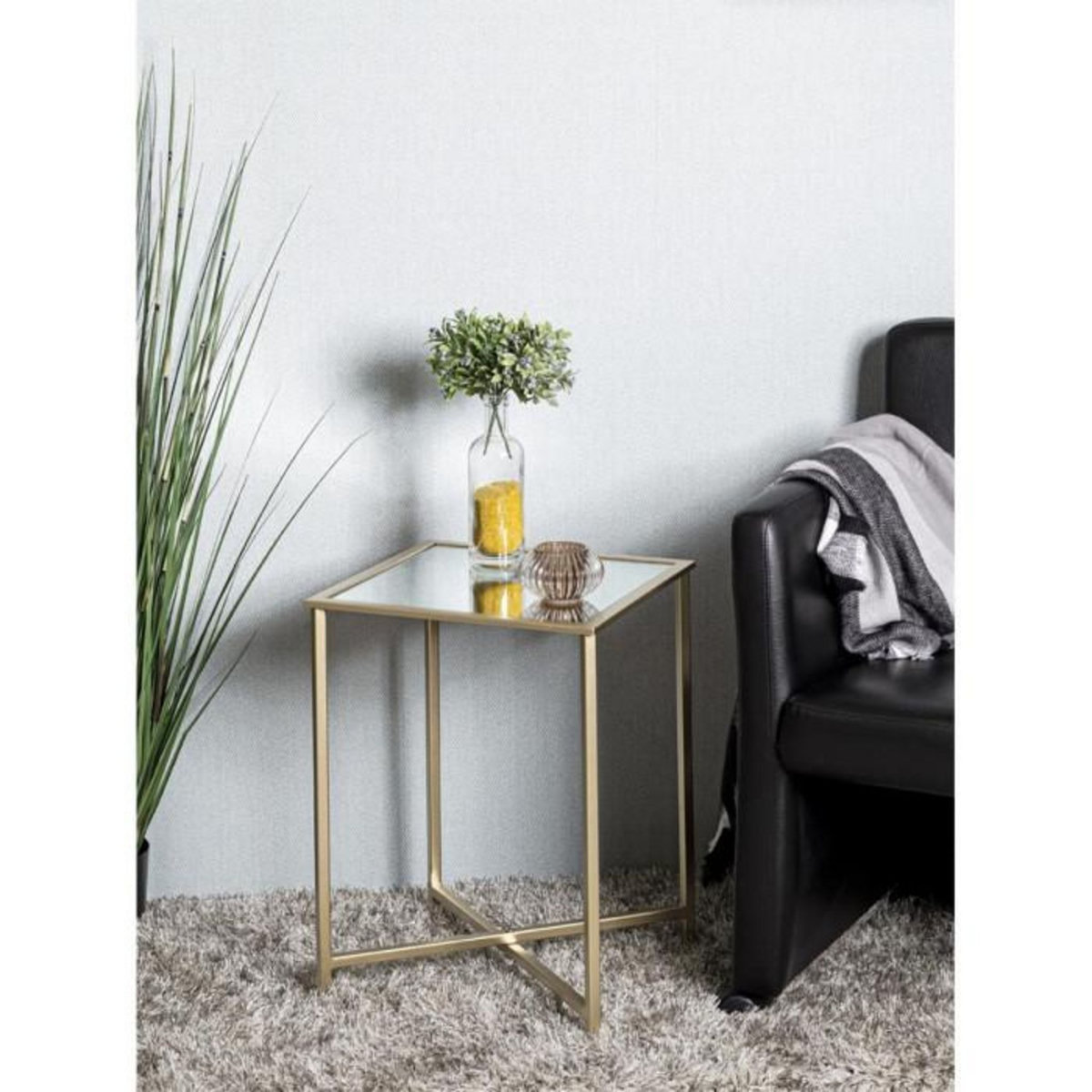 Paris Prix Table d'Appoint Design en Métal  Mezo  53cm Or