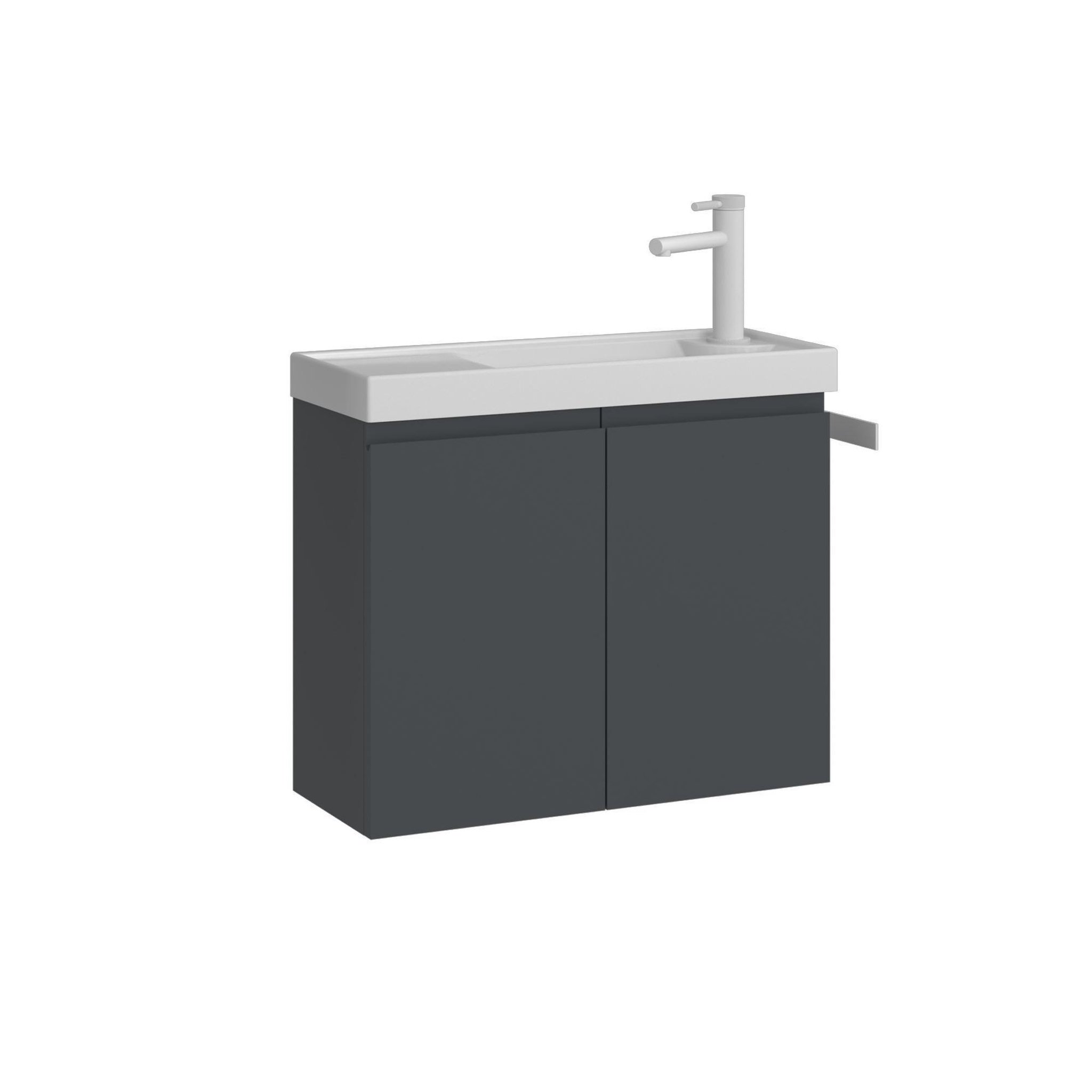 Habitat et Jardin Meuble Vasque  Ferla 60  - 60 x 22 x 50 cm - Matte Anthracite