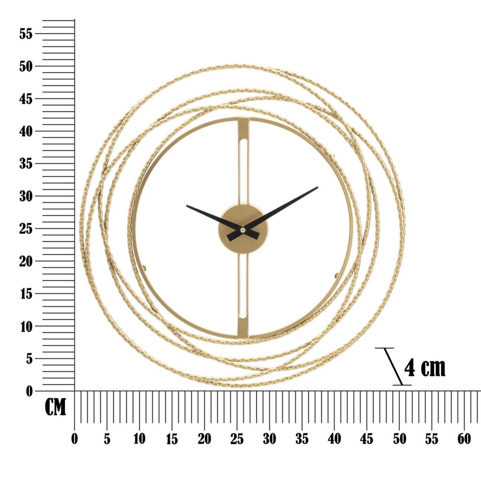 Voir la diapositive 6 : Paris Prix Horloge Murale en Métal  Strips  50cm Or