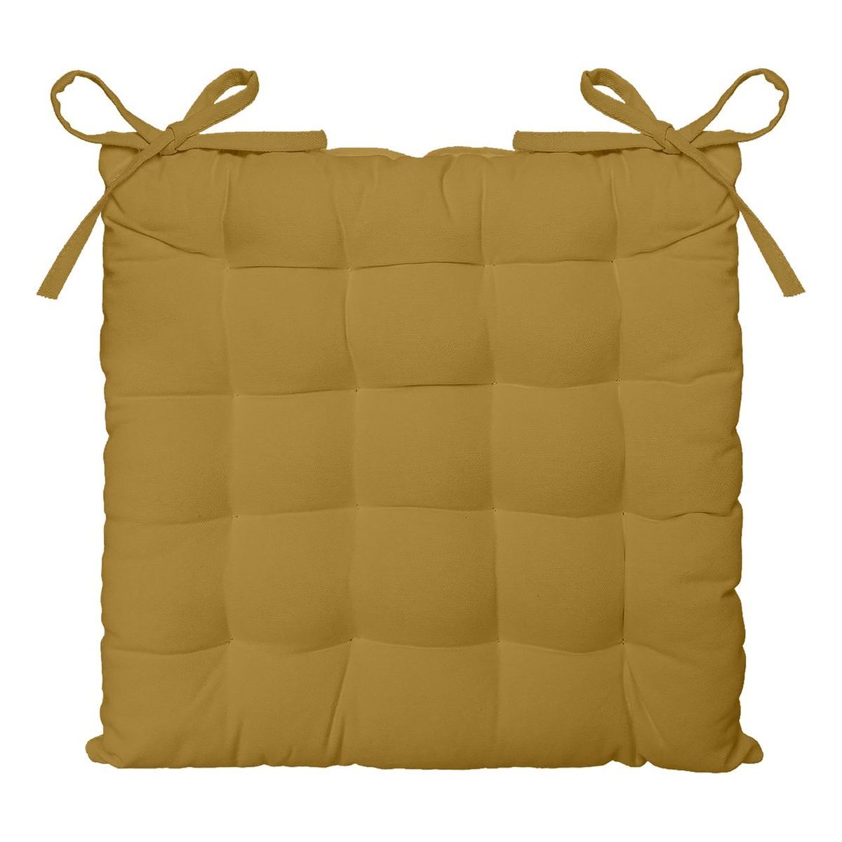 TODAY Galette de chaise unie matelassée en gaze de coton INDIAN FLOWERS