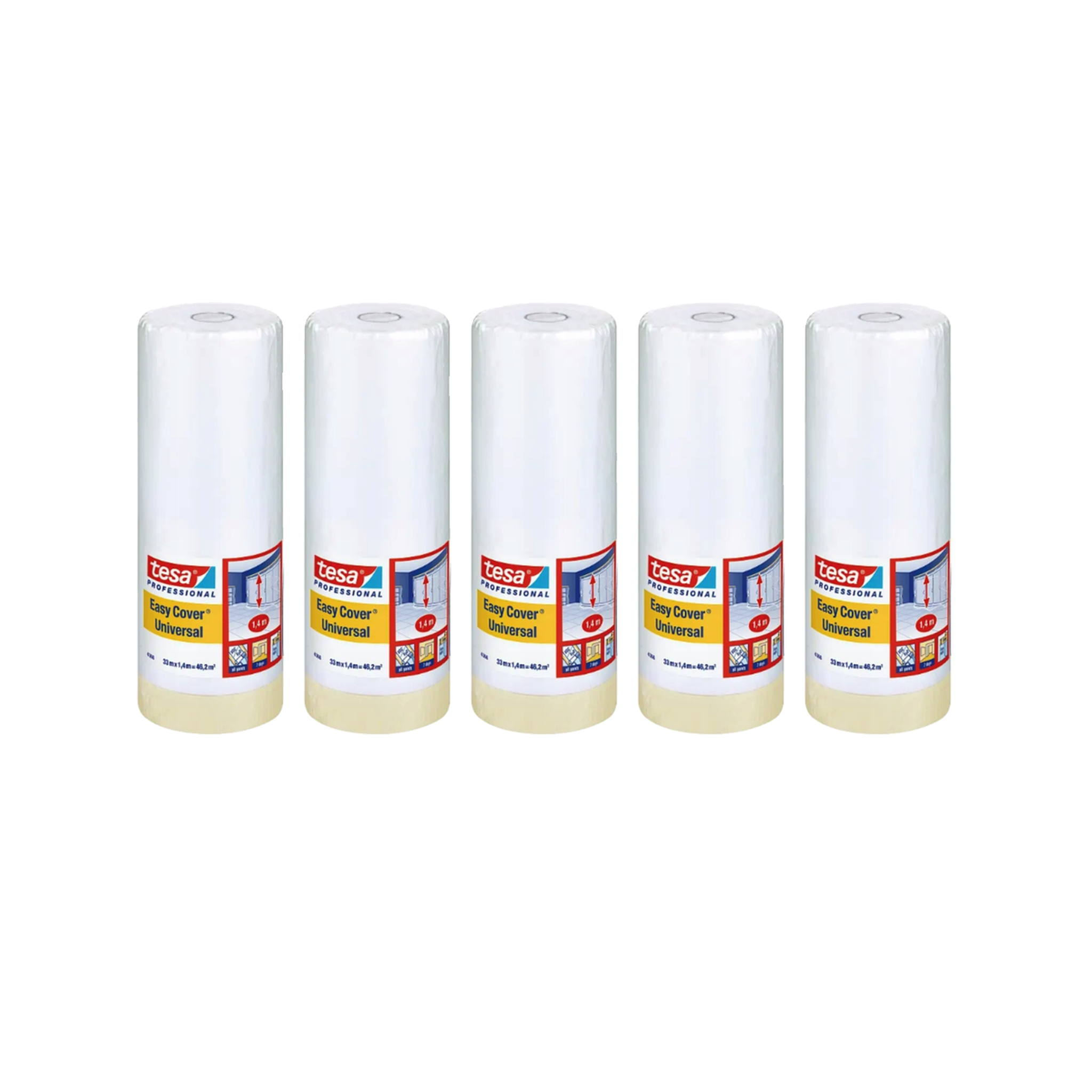 Voir la diapositive 6 : Tesa Film de masquage Tesa easy cover 33m x 1.4m beige