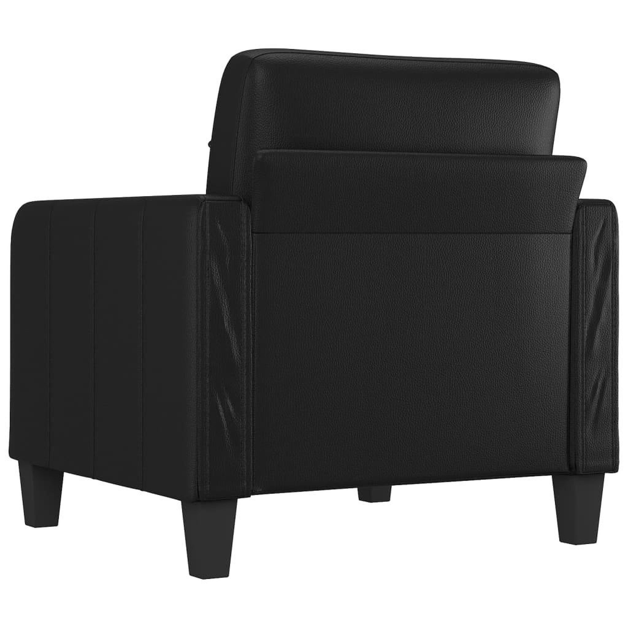 Voir la diapositive 5 : VIDAXL Fauteuil Noir 60 cm Similicuir