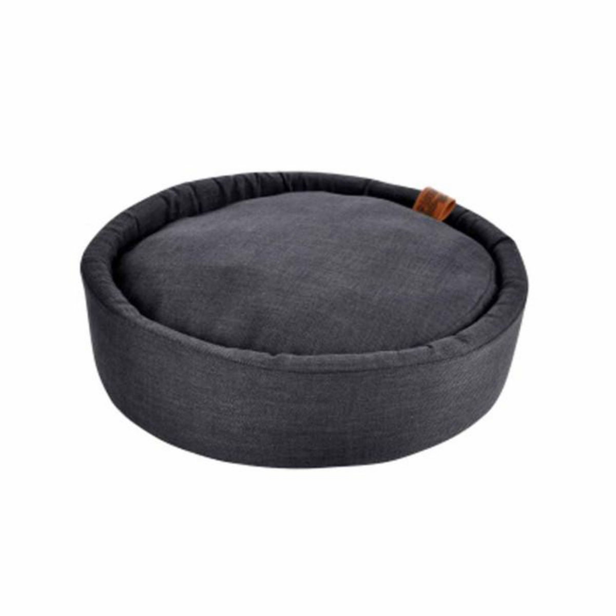 Paris Prix Coussin Rond pour Chien & Chat  Cosy Golden  60cm Anthracite