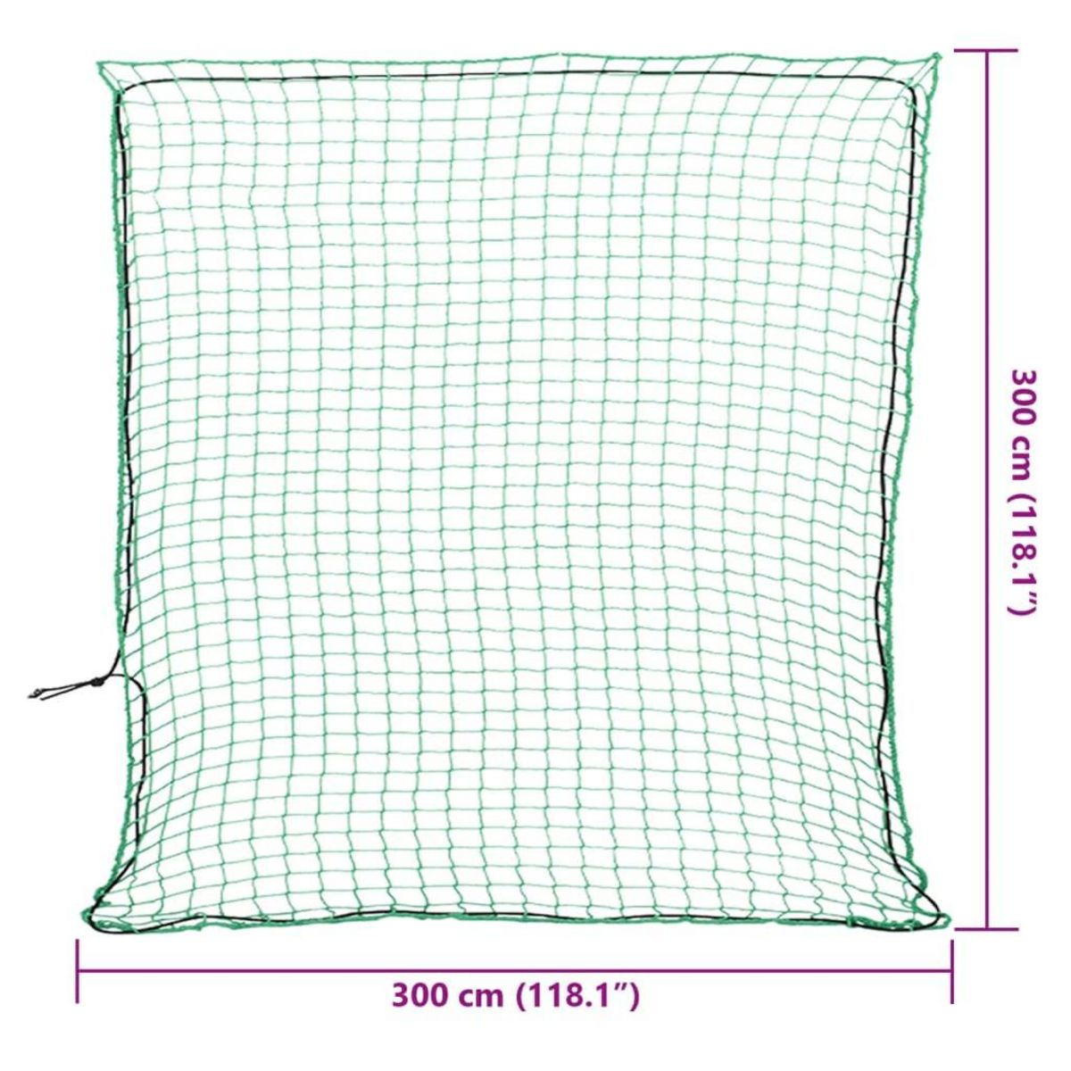 VIDAXL Filet pour remorque avec corde elastique vert 3x3 m PP