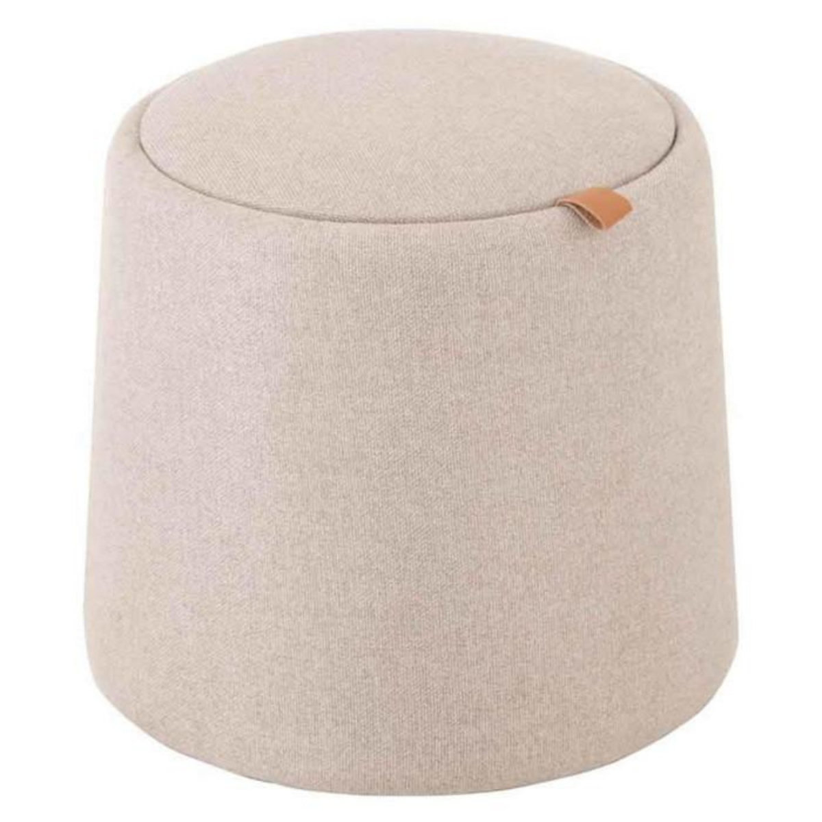 Paris Prix Pouf Rond Design  Munica  43cm Beige
