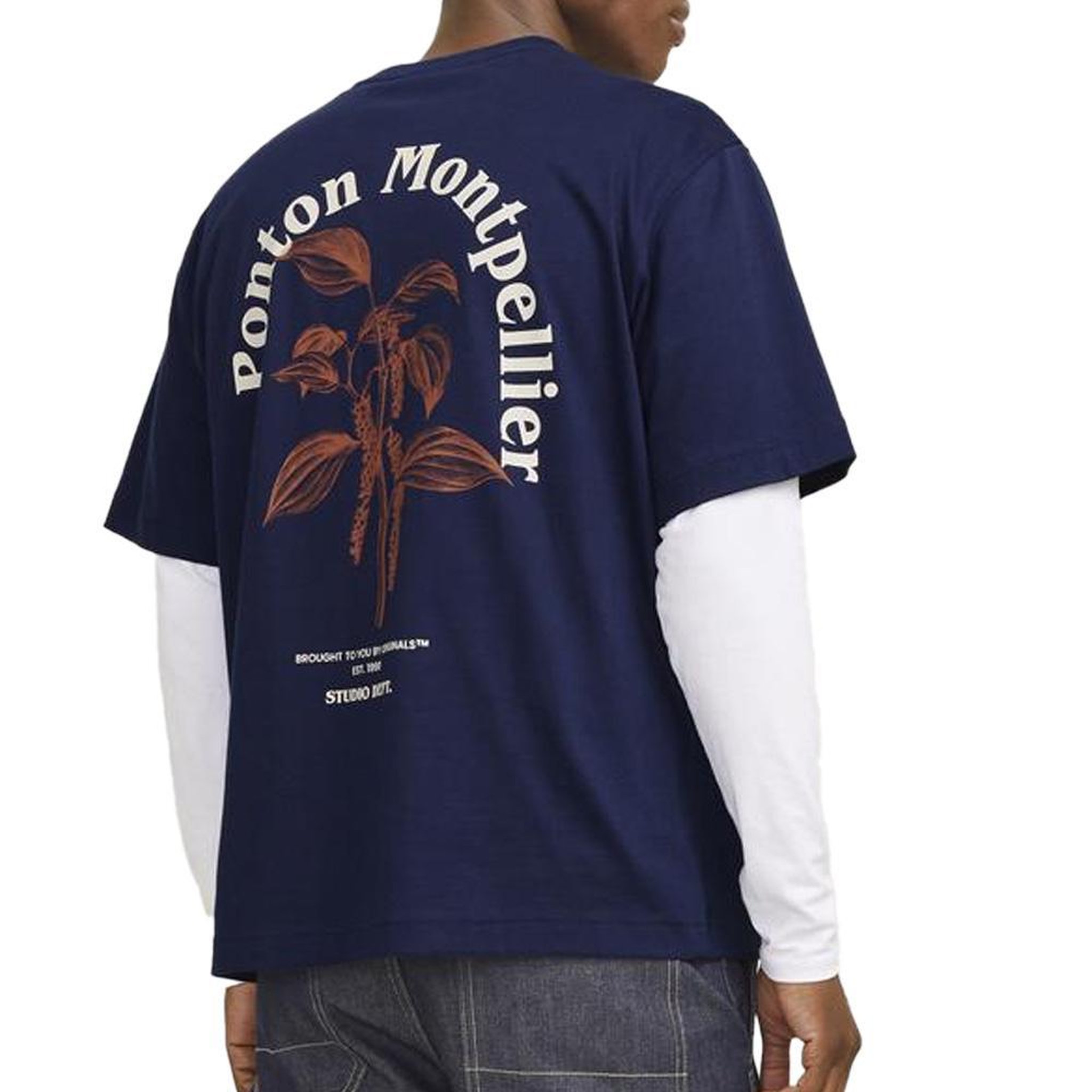 Voir la diapositive 2 : Jack & Jones T-Shirt Marine Homme Jack & Jones Paros