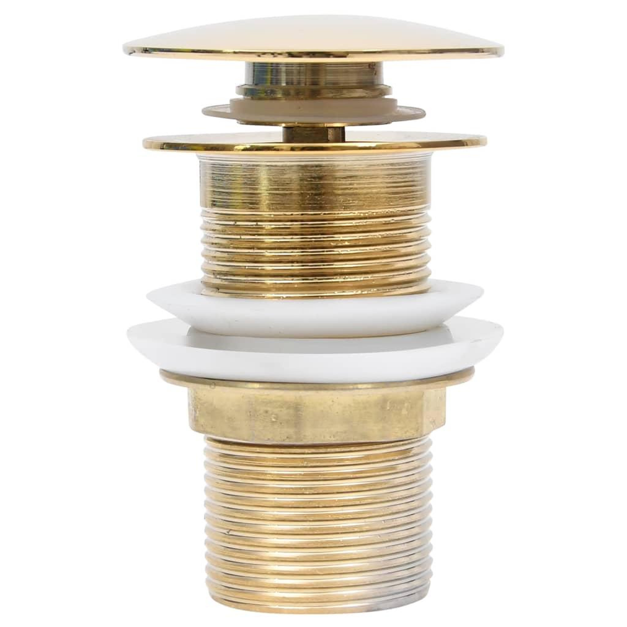 Voir la diapositive 2 : VIDAXL Drain a poussoir sans debordement Dore 6,4x6,4x9,1 cm