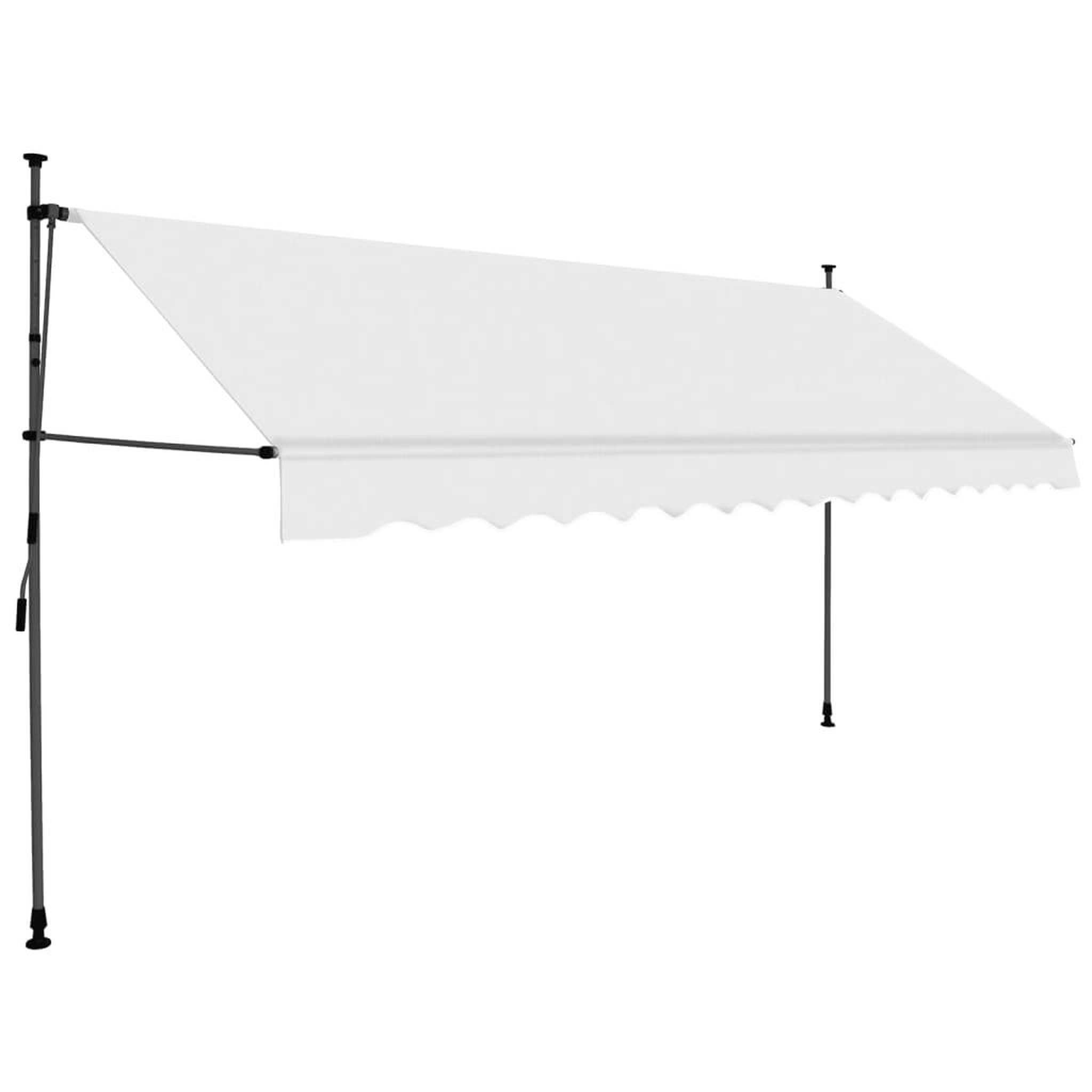 Voir la diapositive 2 : VIDAXL Auvent manuel retractable avec LED 350 cm Creme