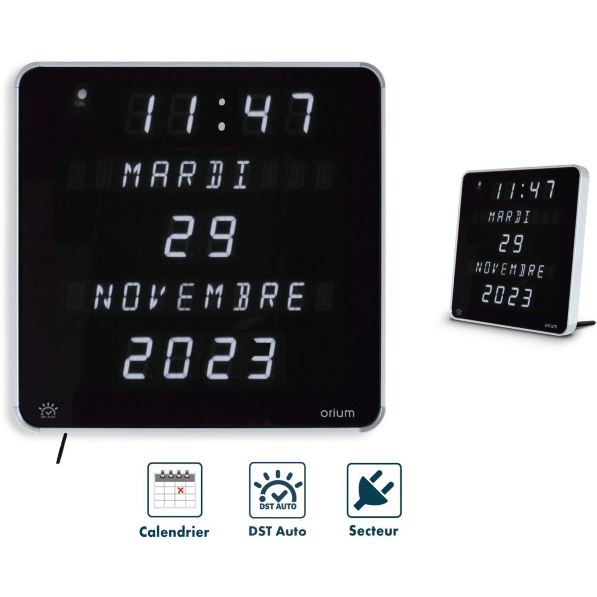 Orium Horloge Ephéméris LED Blanc DST