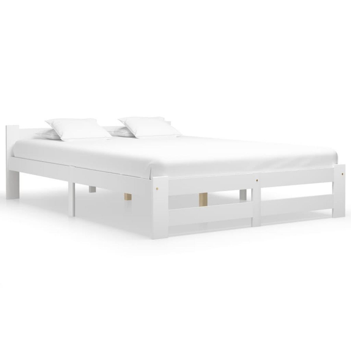 VIDAXL Cadre de lit sans matelas blanc bois massif de pin 180x200 cm
