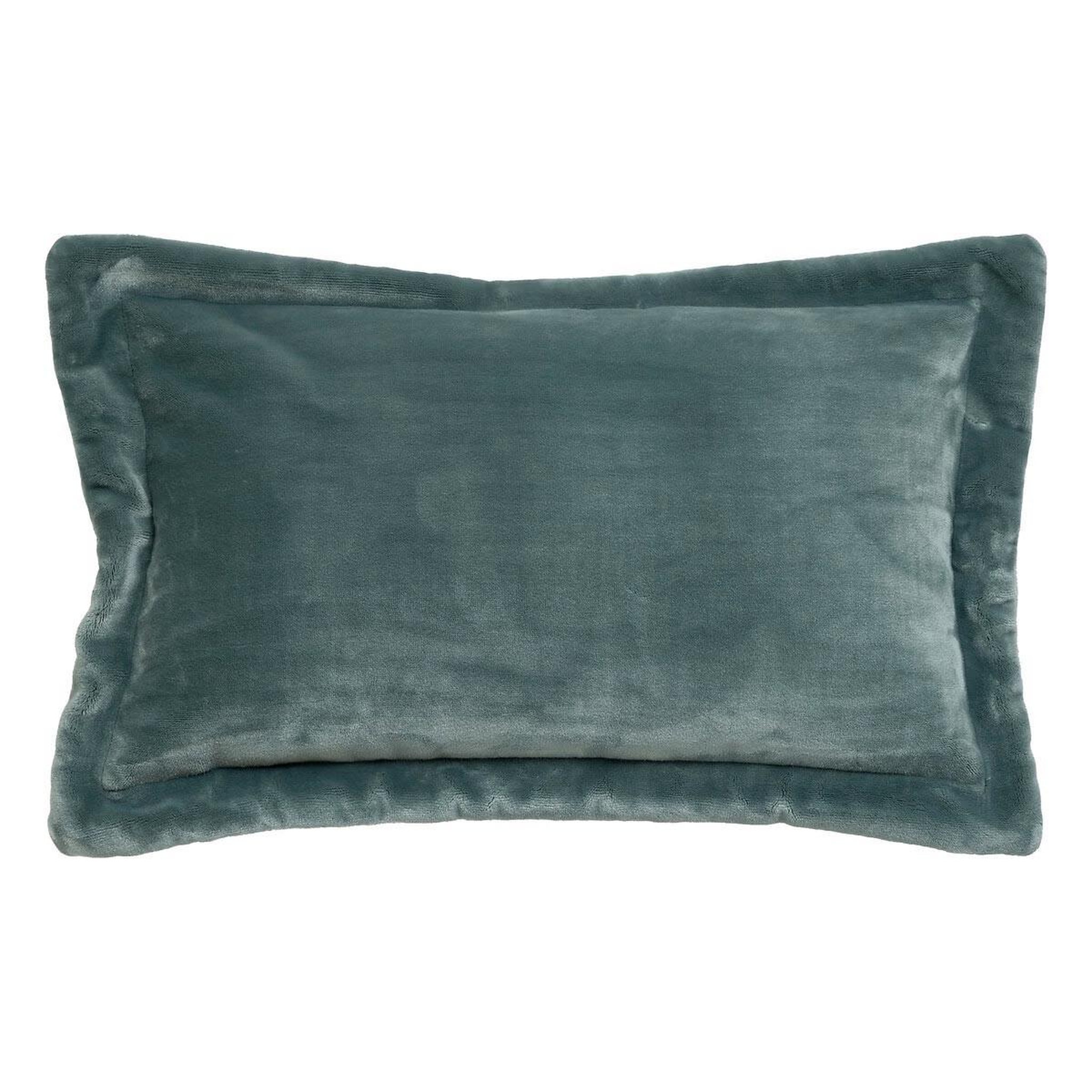 ATMOSPHERA Coussin déco flanelle  cuddly  38x58cm bleu givré