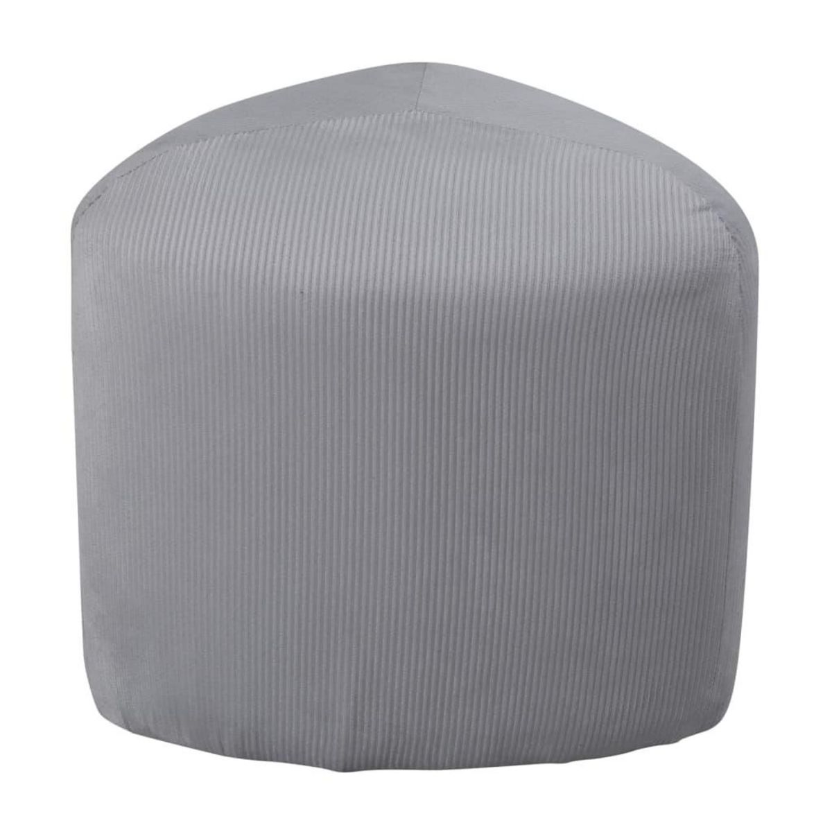 Venture Home Venture Home Pouf Peg 46x46x41 cm Velours cotele Gris