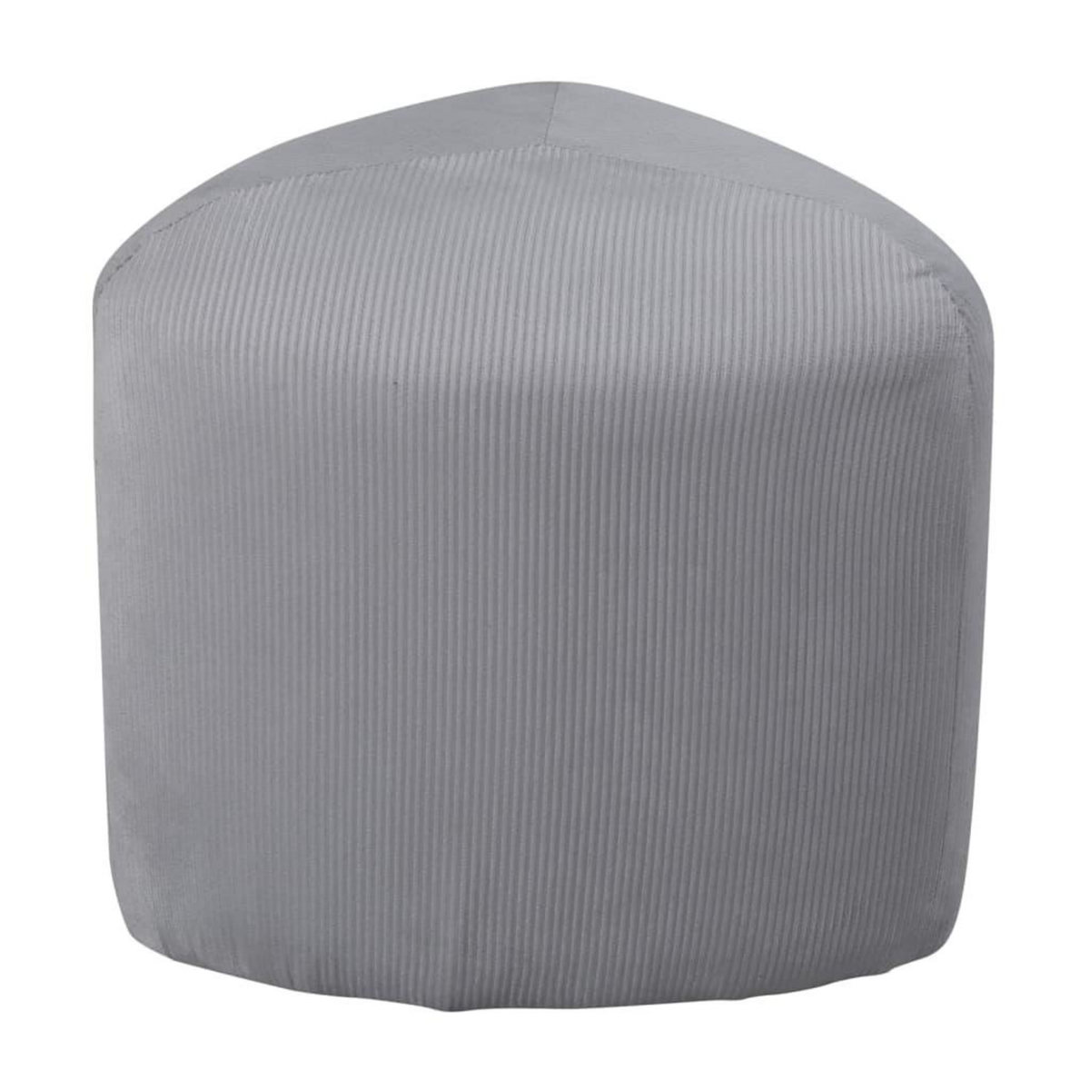 Venture Home Venture Home Pouf Peg 46x46x41 cm Velours cotele Gris