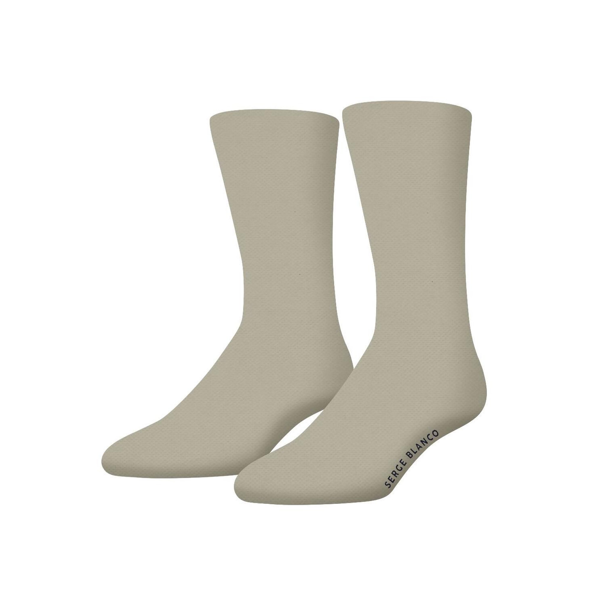 Voir la diapositive 5 : SERGE BLANCO Lot de 6 paires de chaussettes de ville homme unies modèle B