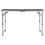 Voir la diapositive 3 : VIDAXL Table pliable de camping Gris Aluminium 120x60 cm