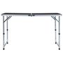 Voir la diapositive 3 : VIDAXL Table pliable de camping Gris Aluminium 120x60 cm