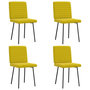 Voir la diapositive 1 : VIDAXL Chaises a manger lot de 4 jaune velours