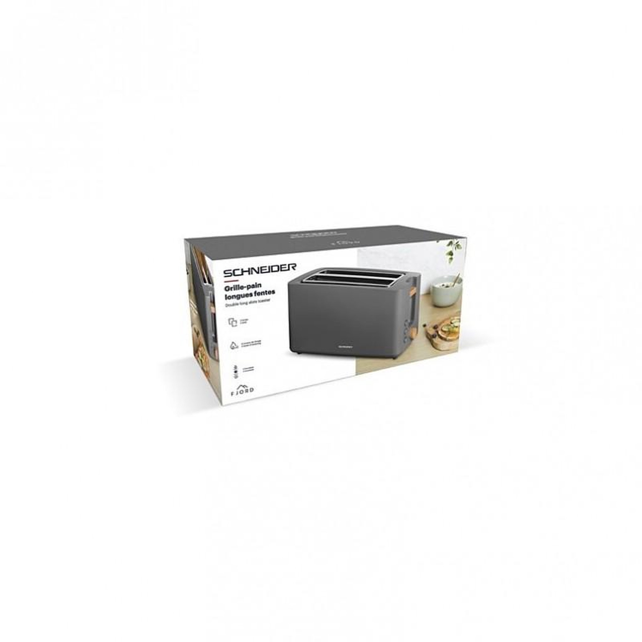 Voir la diapositive 5 : SCHNEIDER Grille-pain 2 fentes longues 1550w scton2lg schneider