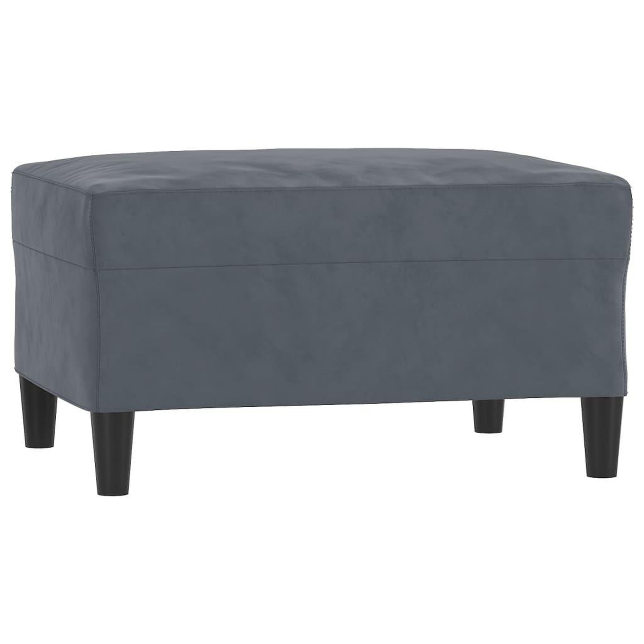 Voir la diapositive 5 : VIDAXL Ensemble de canapes 3 pcs avec coussins Gris fonce Velours