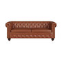 Voir la diapositive 1 : Rendez vous déco Canapé 2 places en cuir marron - Chesterfield