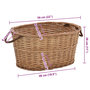 Voir la diapositive 6 : VIDAXL Panier a bois de chauffage poignees de transport 56x40x28 cm