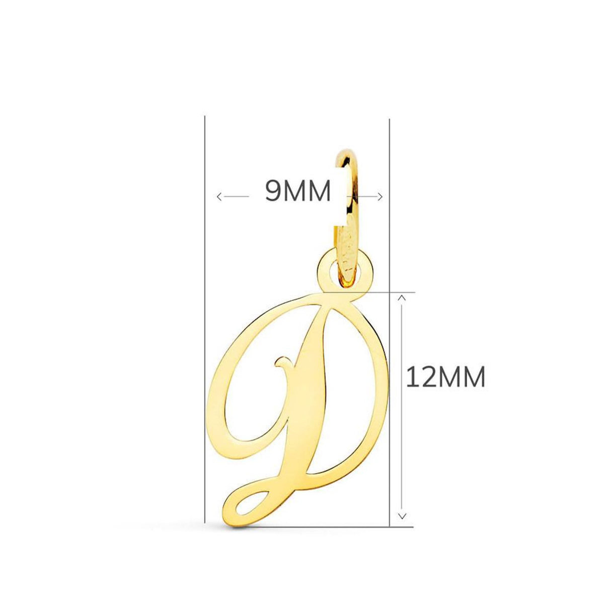 L'ATELIER D'AZUR Pendentif Lettre  D  Or 750 Jaune - Chaine Offerte