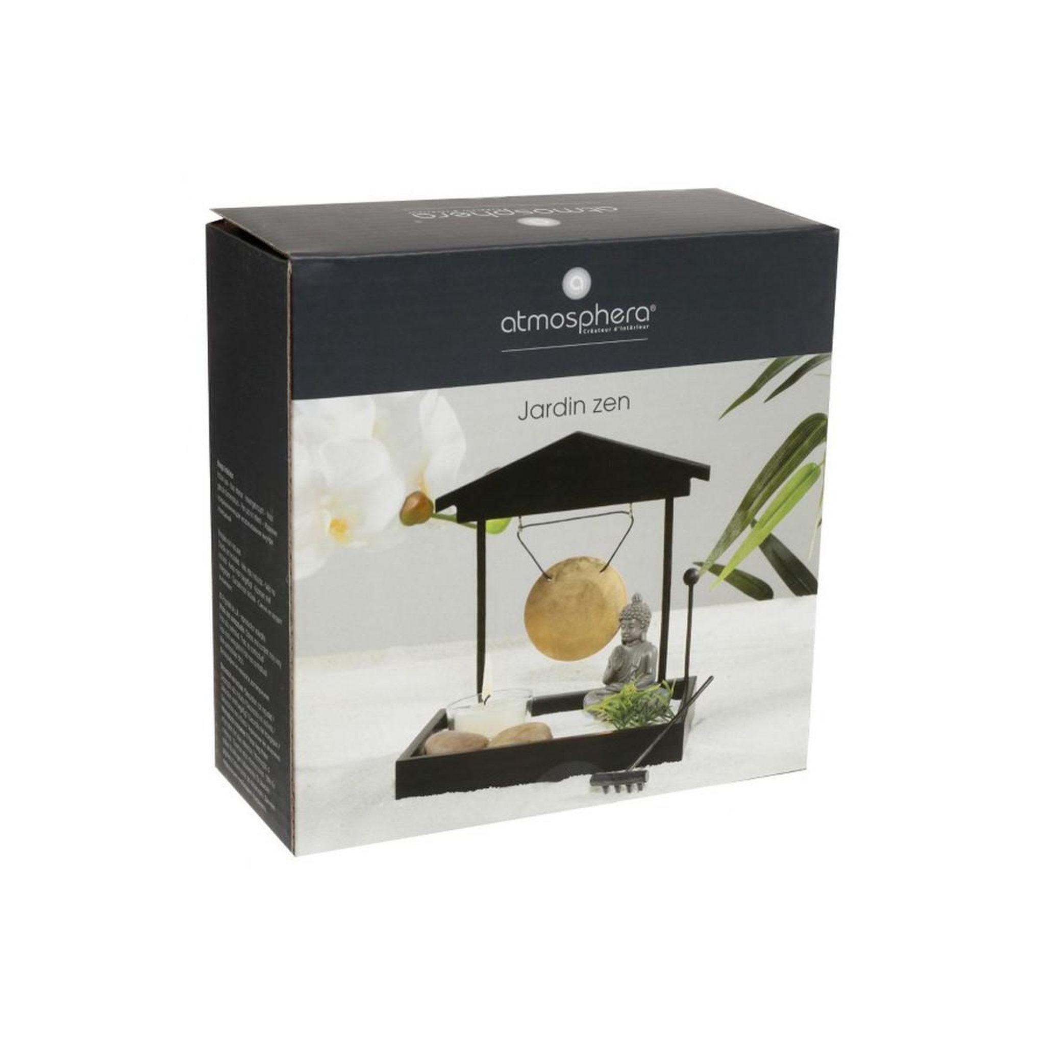 Voir la diapositive 5 : ATMOSPHERA Jardin zen tori - 12 x 15 cm - noir