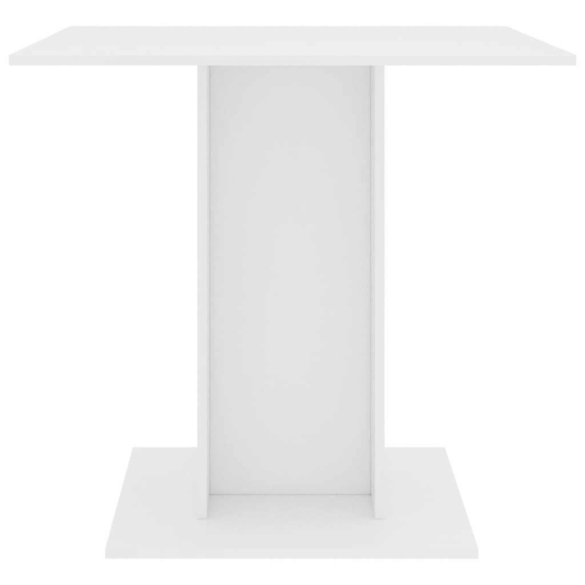 Voir la diapositive 3 : VIDAXL Table a manger Blanc 80x80x75 cm bois d'ingenierie