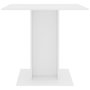 Voir la diapositive 3 : VIDAXL Table a manger Blanc 80x80x75 cm bois d'ingenierie
