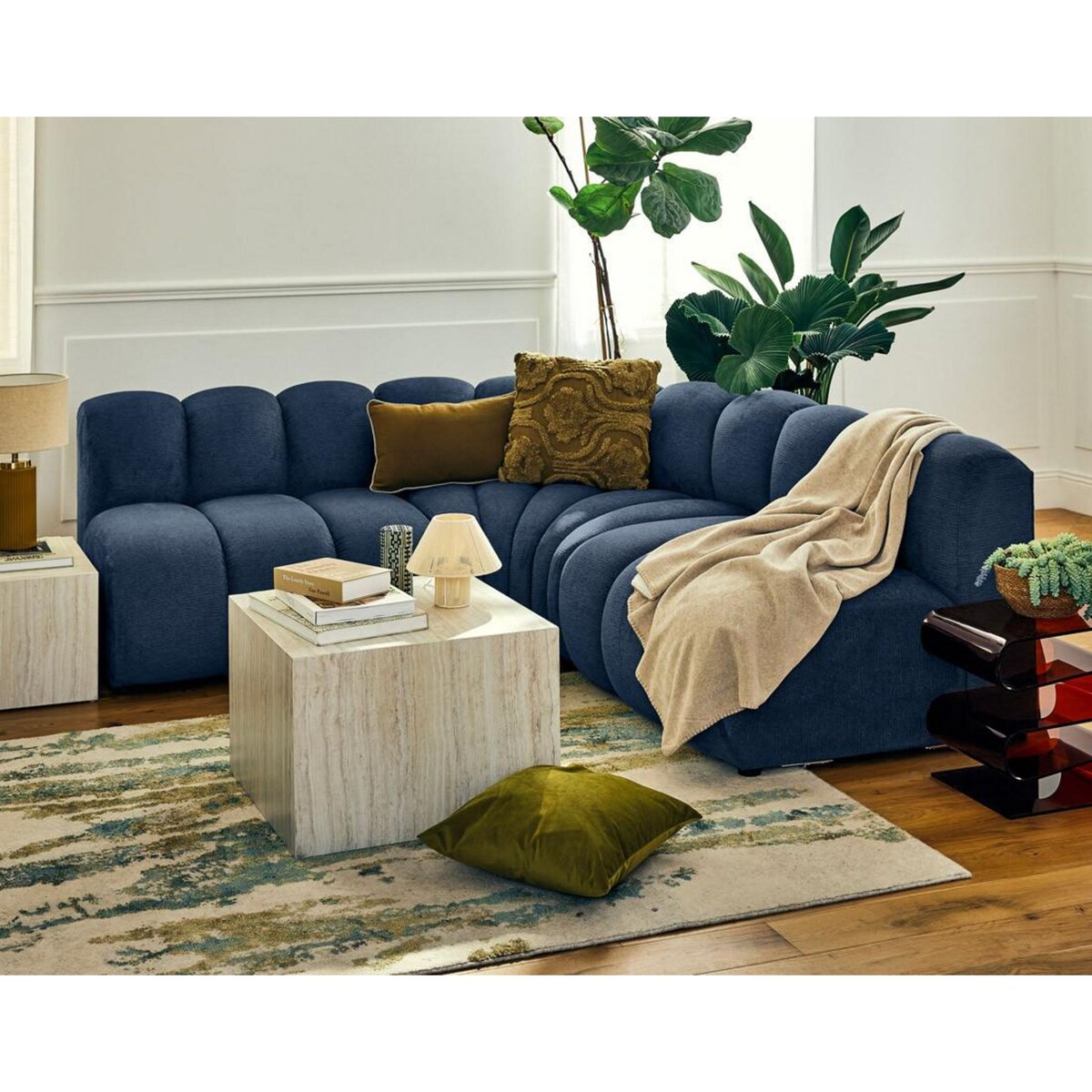 LISA DESIGN Debbie - module d'assise en tissu texturé