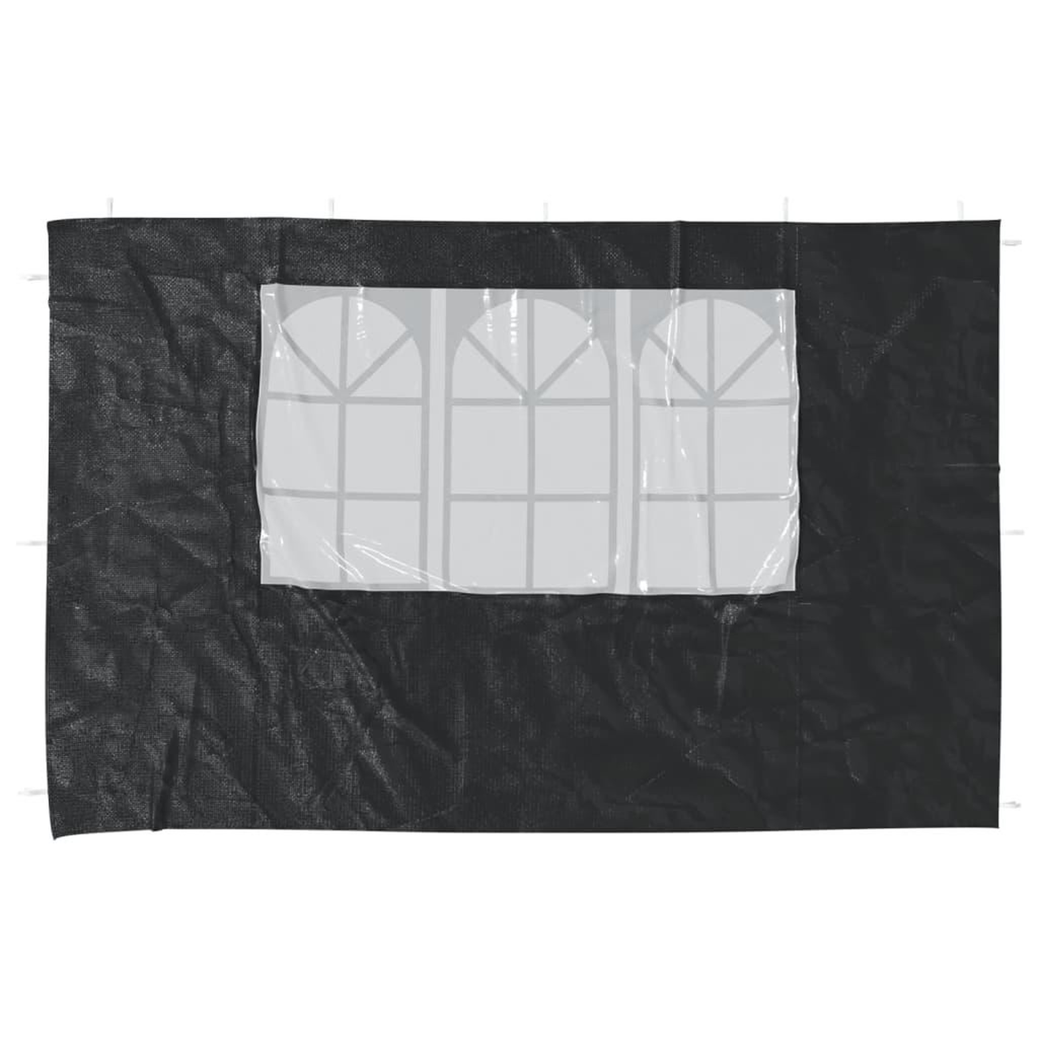 Voir la diapositive 3 : VIDAXL Paroi de tente de reception 2 pcs avec fenetre PE Anthracite